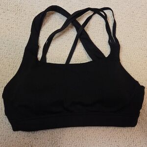Athleta Black Cross-Back Sports Bra